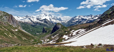 2016-06-29 31 Combe de la Neuva - Mont Blanc - panorama
